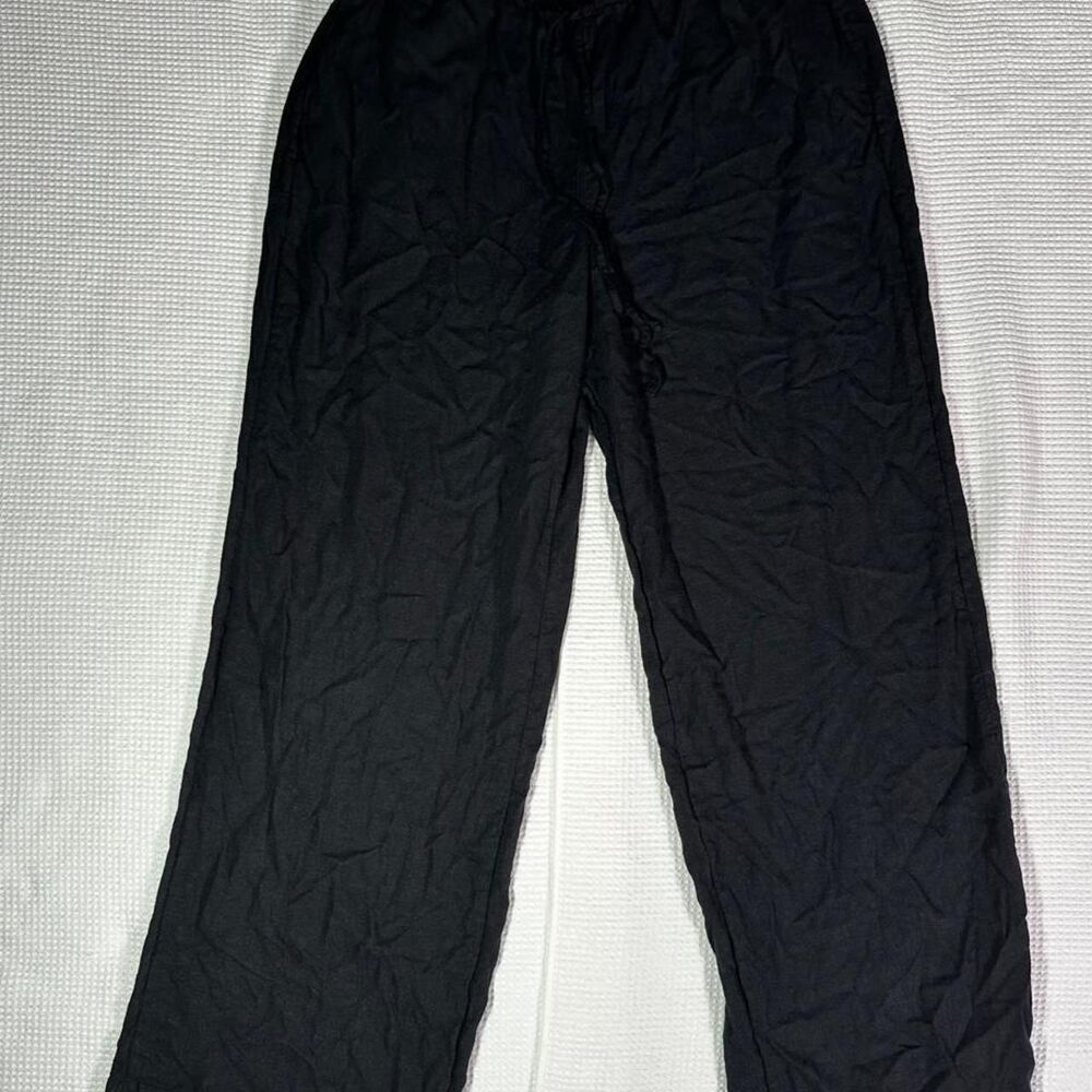 Abercrombie & Fitch black linen pants size M